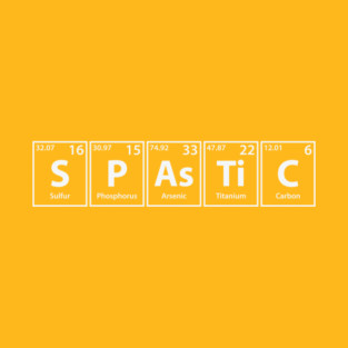 Spastic (S-P-As-Ti-C) Periodic Elements Spelling T-Shirt