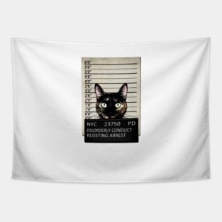 Kitty Mugshot Tapestry