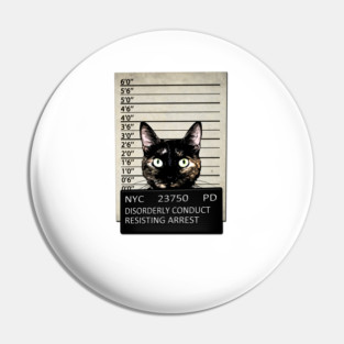 Kitty Mugshot Pin