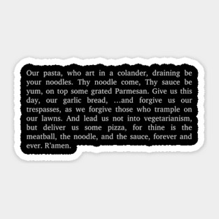 Pastafarian Prayer Sticker