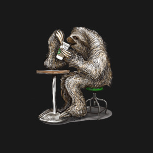 Steve the Sloth on his Coffee Break T-Shirt
