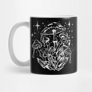 Psychedelic Mushrooms Mushies, Crystals, Witchy, Gothic, Fungi Mug
