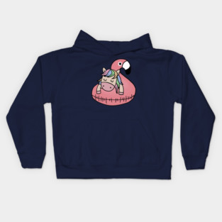 flamingo unicorn Kids Hoodie