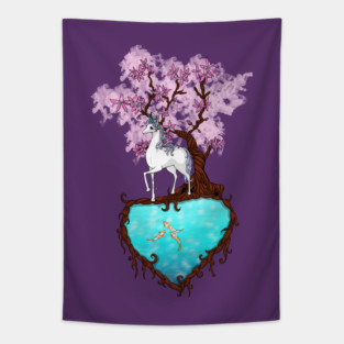 Lonely Unicorn Tapestry
