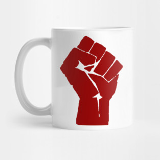 Red Raised Fist - Punk, Radical, Revolution, Leftist, Socialist, Anarchist, Social Justice Mug