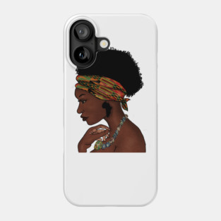 Proud African Woman with West African Pattern Phone Case