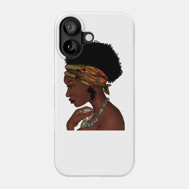 Proud African Woman with West African Pattern Phone Case by logiamerch