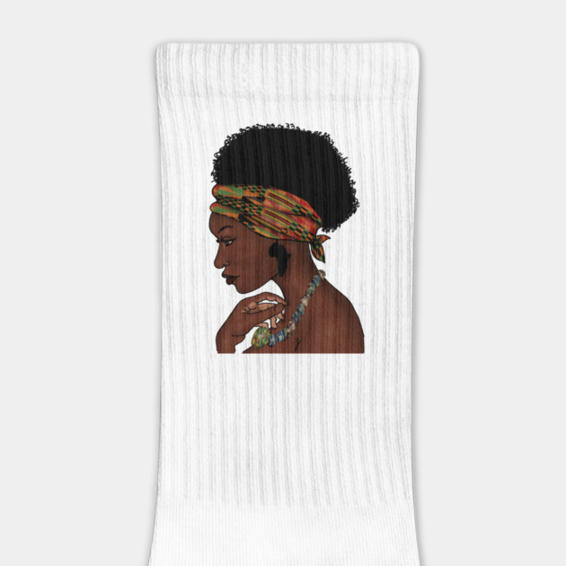 Proud African Woman with West African Pattern by logiamerch