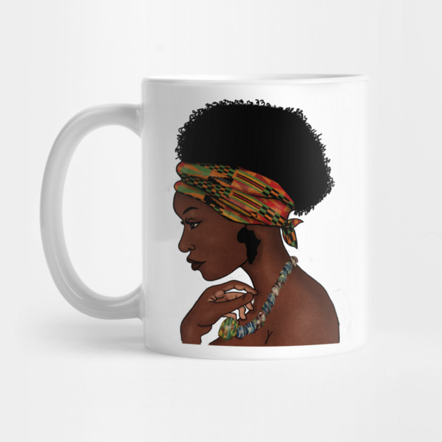 Proud African Woman with West African Pattern by logiamerch