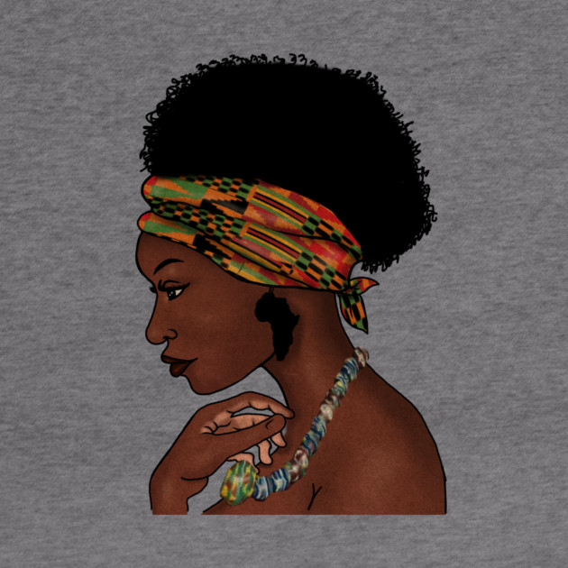 Proud African Woman with West African Pattern by logiamerch