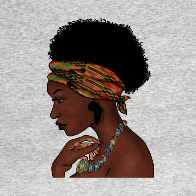 Proud African Woman with West African Pattern by logiamerch