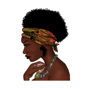 Proud African Woman with West African Pattern T-Shirt