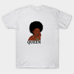 Afro Queen, African Woman, Melanin Black Pride T-Shirt