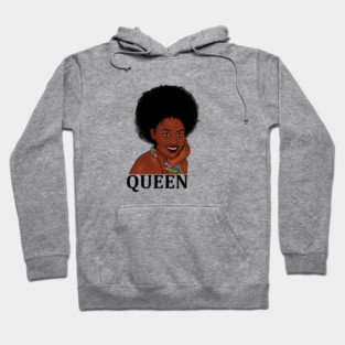 Afro Queen, African Woman, Melanin Black Pride Hoodie