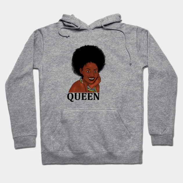 Afro Queen, African Woman, Melanin Black Pride Hoodie by logiamerch