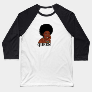 Afro Queen, African Woman, Melanin Black Pride Baseball T-Shirt