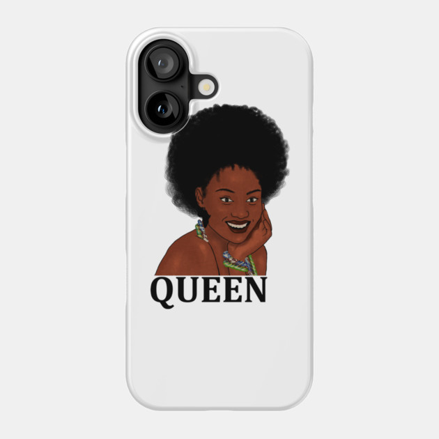 Afro Queen, African Woman, Melanin Black Pride Phone Case by logiamerch