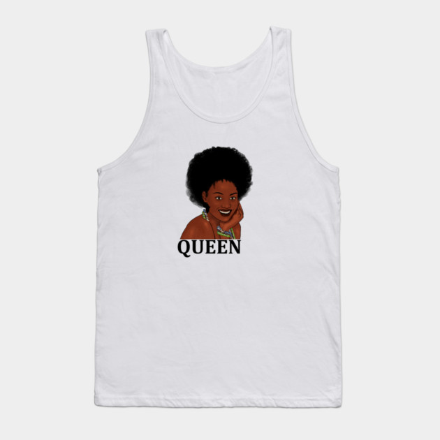 Afro Queen, African Woman, Melanin Black Pride Tank Top by logiamerch