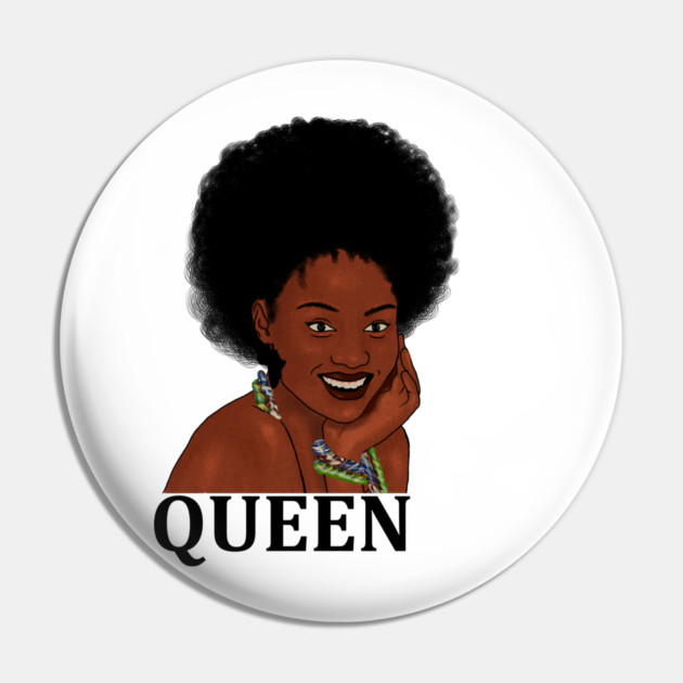 Afro Queen, African Woman, Melanin Black Pride Pin by logiamerch