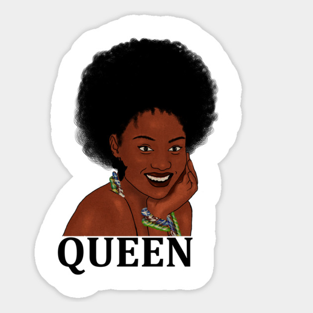 Afro Queen, African Woman, Melanin Black Pride Magnet by logiamerch