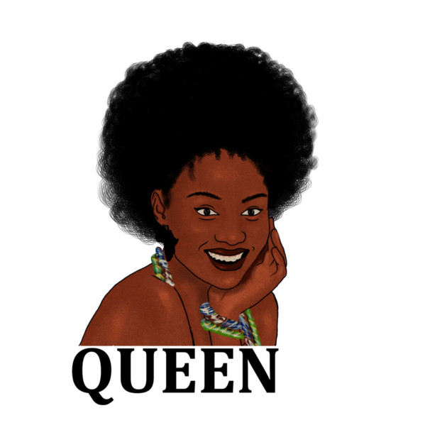 Afro Queen, African Woman, Melanin Black Pride by logiamerch