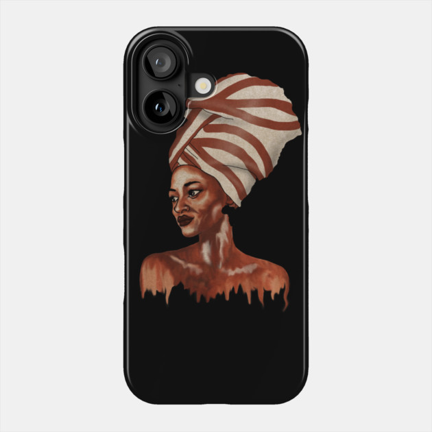 Beautiful African woman Dripping Melanin Phone Case by logiamerch