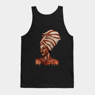 Beautiful African woman Dripping Melanin Tank Top