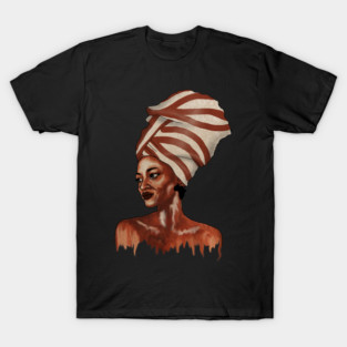 Beautiful African woman Dripping Melanin T-Shirt