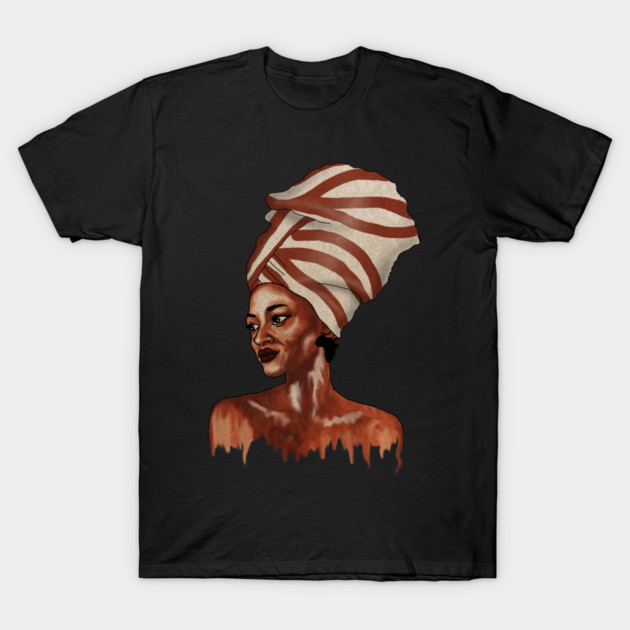Beautiful African woman Dripping Melanin T-Shirt by logiamerch