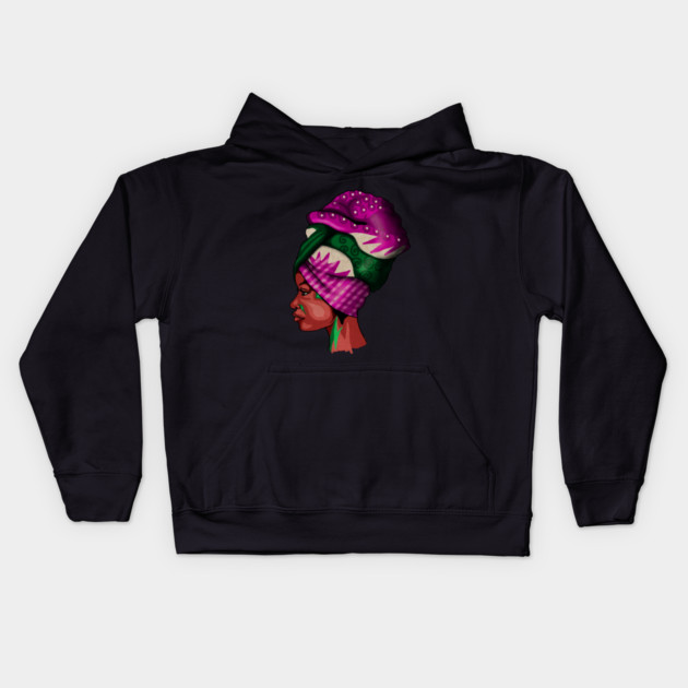 Proud African woman, Africa Kids Hoodie by logiamerch