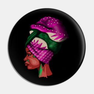 Proud African woman, Africa Pin