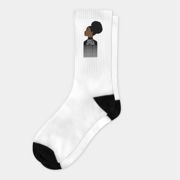 Afro, Do not Touch My Afro Hair, African woman Socks by logiamerch