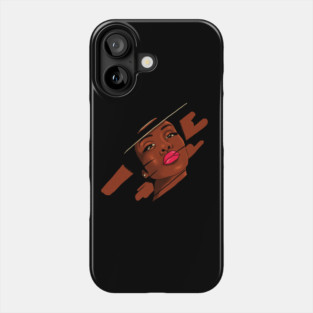 Beautiful Melanin, Afro African Woman with a brushstroke Phone Case