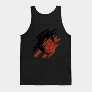 Beautiful Melanin, Afro African Woman with a brushstroke Tank Top