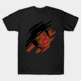 Beautiful Melanin, Afro African Woman with a brushstroke T-Shirt