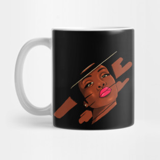 Beautiful Melanin, Afro African Woman with a brushstroke Mug