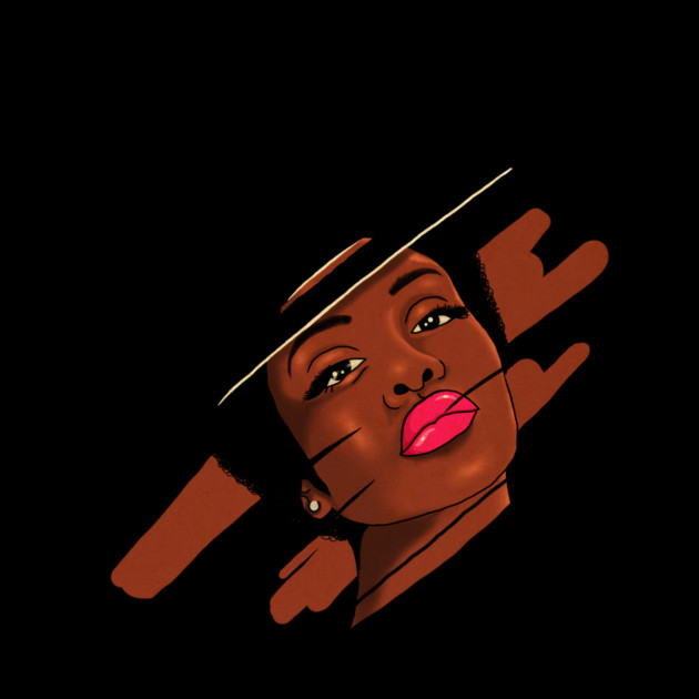 Beautiful Melanin, Afro African Woman with a brushstroke by logiamerch