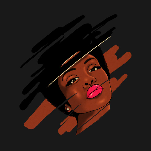 Beautiful Melanin, Afro African Woman with a brushstroke by logiamerch