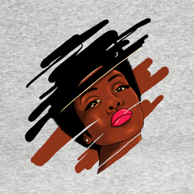 Beautiful Melanin, Afro African Woman with a brushstroke by logiamerch