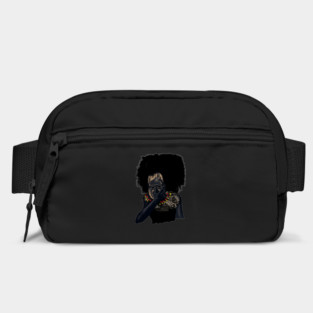 Afro African with Tribal Mask, Black Pride Bag