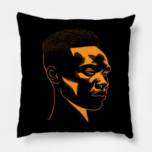 African Man Portrait, Afro Black Pride Pillow