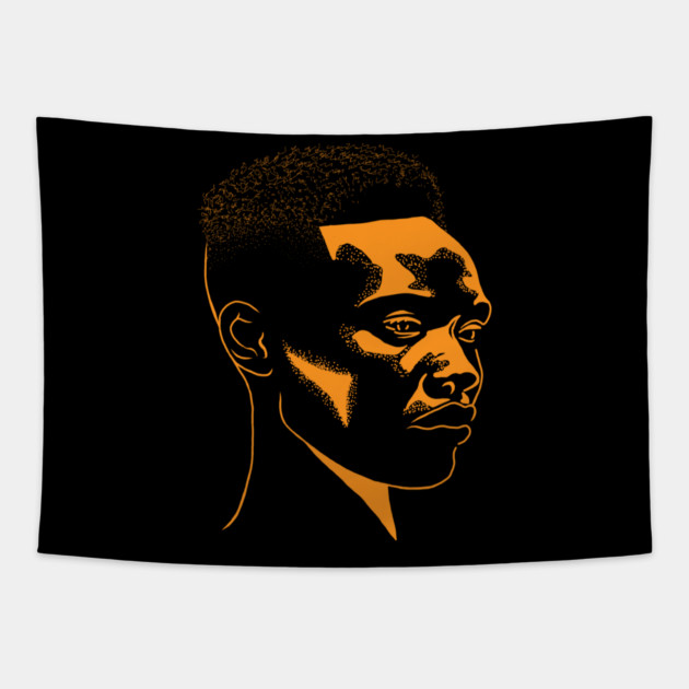 African Man Portrait, Afro Black Pride Tapestry by logiamerch