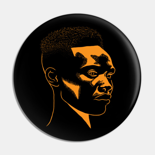 African Man Portrait, Afro Black Pride Pin by logiamerch