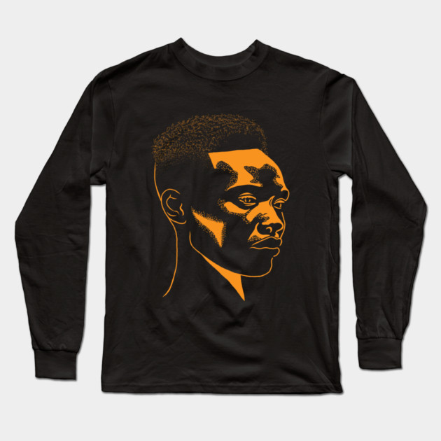 African Man Portrait, Afro Black Pride Long Sleeve T-Shirt by logiamerch