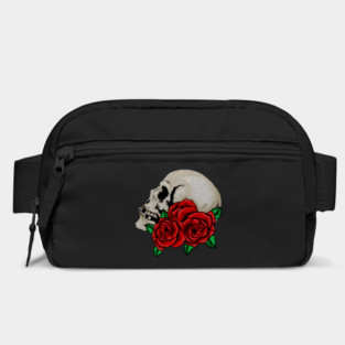 Skull, Floral Roses Bag