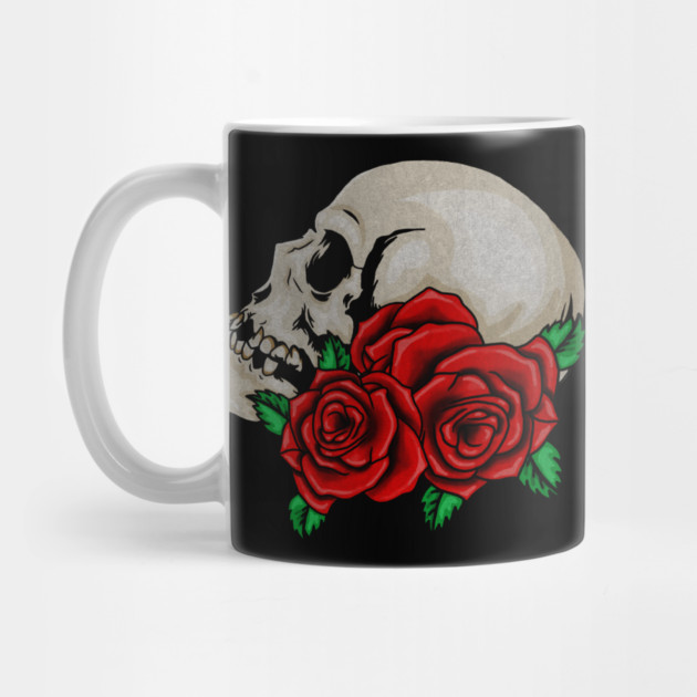Skull, Floral Roses by logiamerch