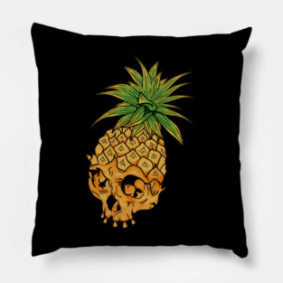 Skull Pineapple,Tropical Style Pillow
