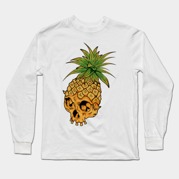 Skull Pineapple,Tropical Style Long Sleeve T-Shirt by logiamerch