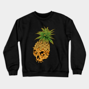 Skull Pineapple,Tropical Style Crewneck Sweatshirt