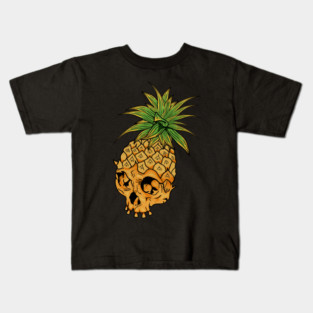 Skull Pineapple,Tropical Style Kids T-Shirt